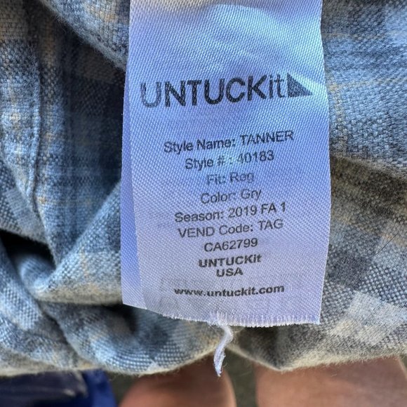 UNTUCKit‎ Tanner Women’s Plaid Flannel Button up Size 10 - Picture 8 of 13